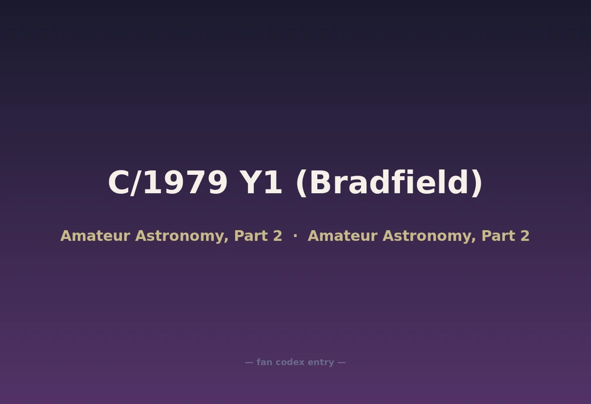 C/1979 Y1 (Bradfield)