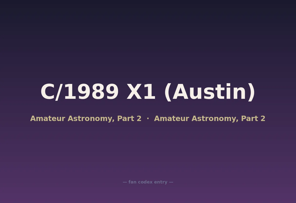 C/1989 X1 (Austin)
