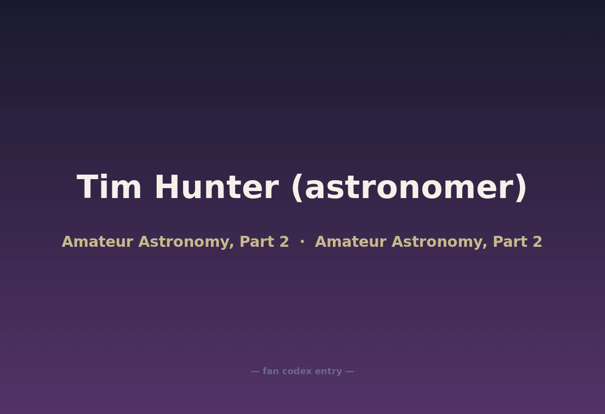 Tim Hunter (astronomer)