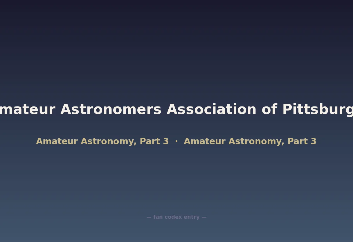 Amateur Astronomers Association of Pittsburgh
