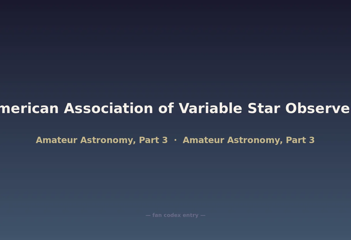 American Association of Variable Star Observers