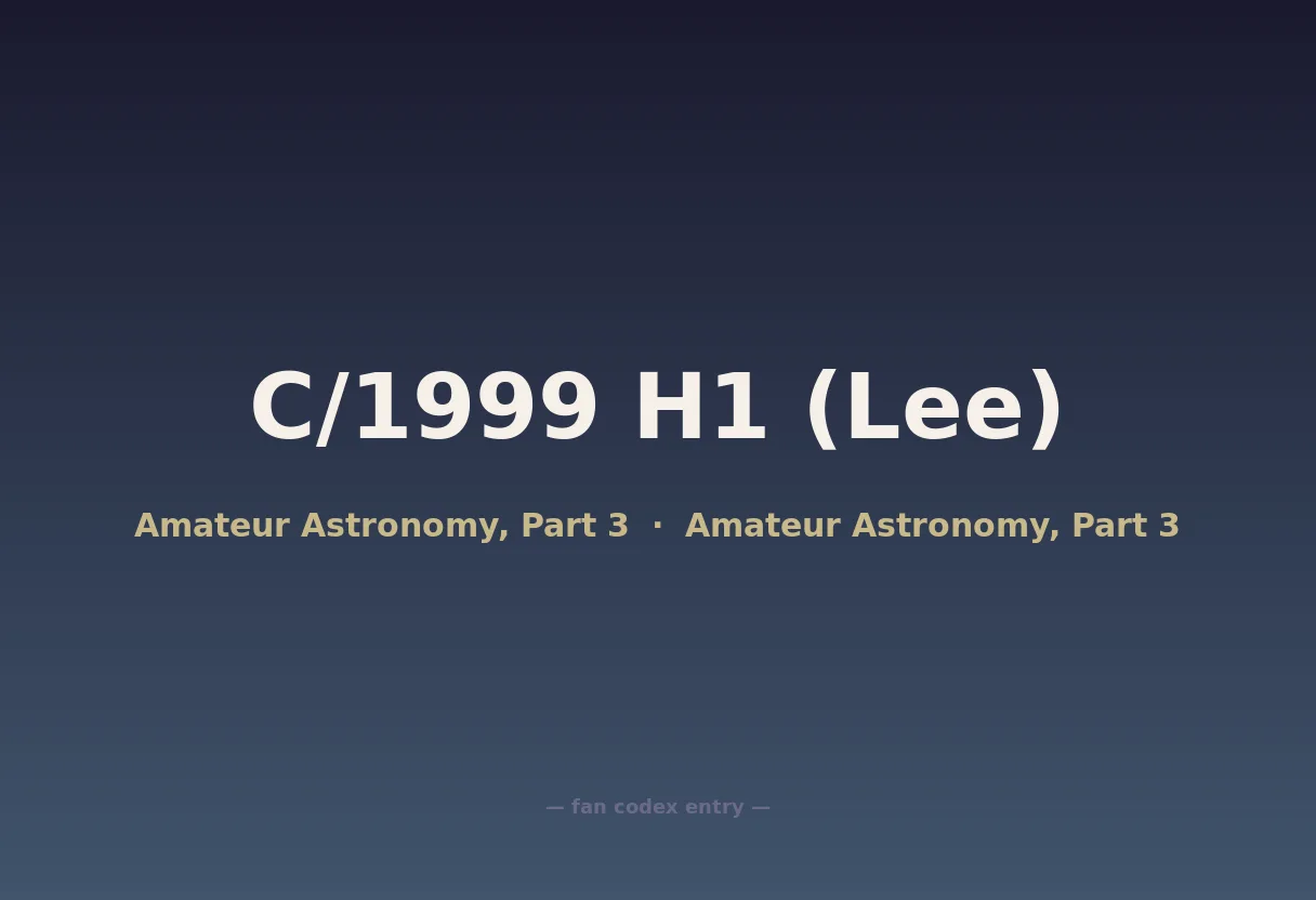 C/1999 H1 (Lee)