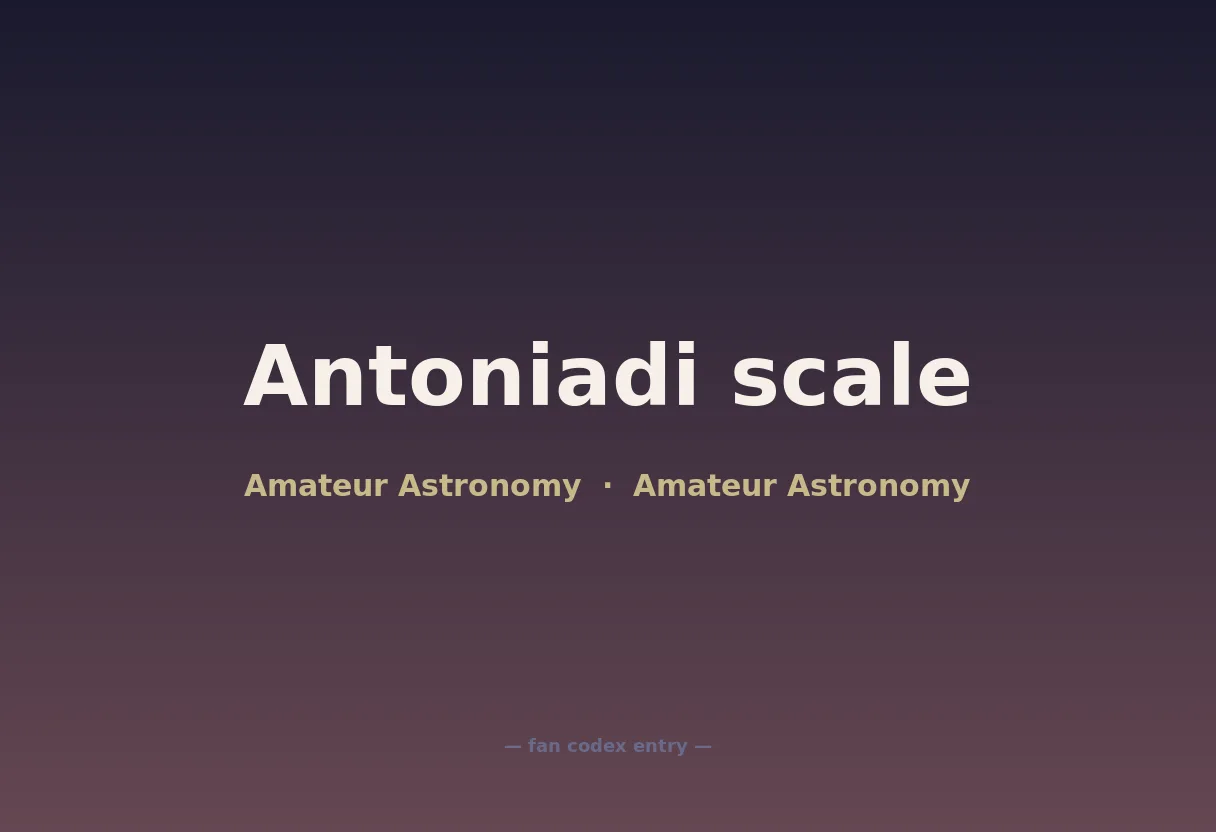 Antoniadi scale