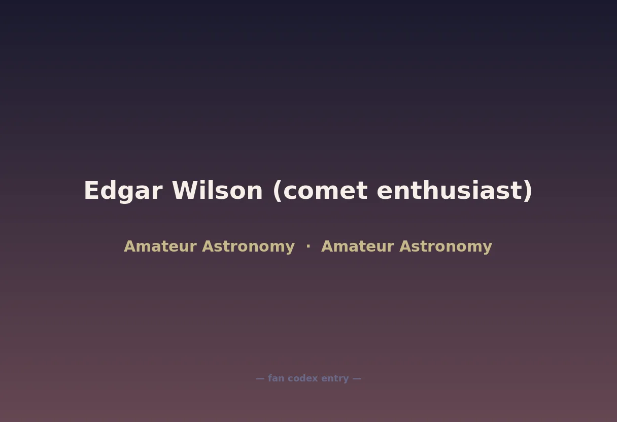Edgar Wilson (comet enthusiast)