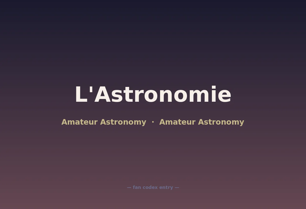 L'Astronomie