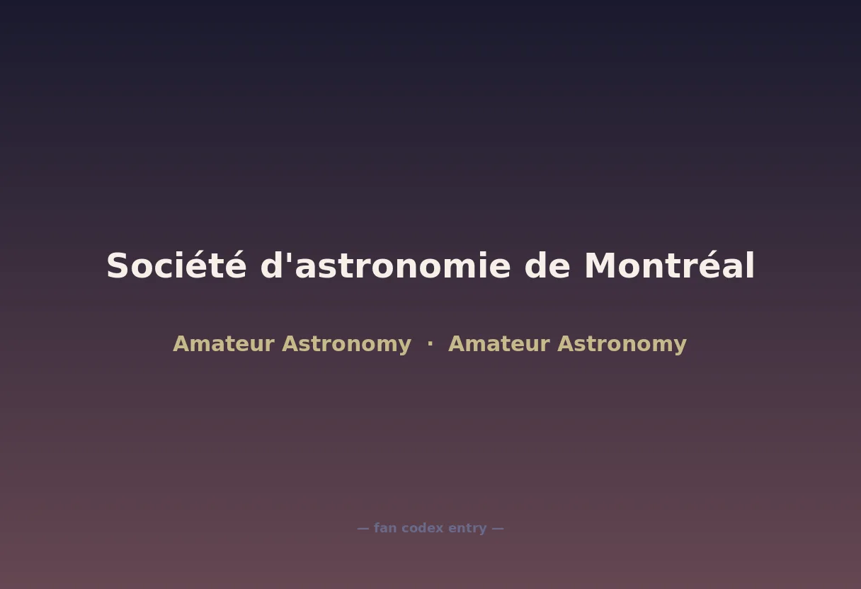 Société d'astronomie de Montréal