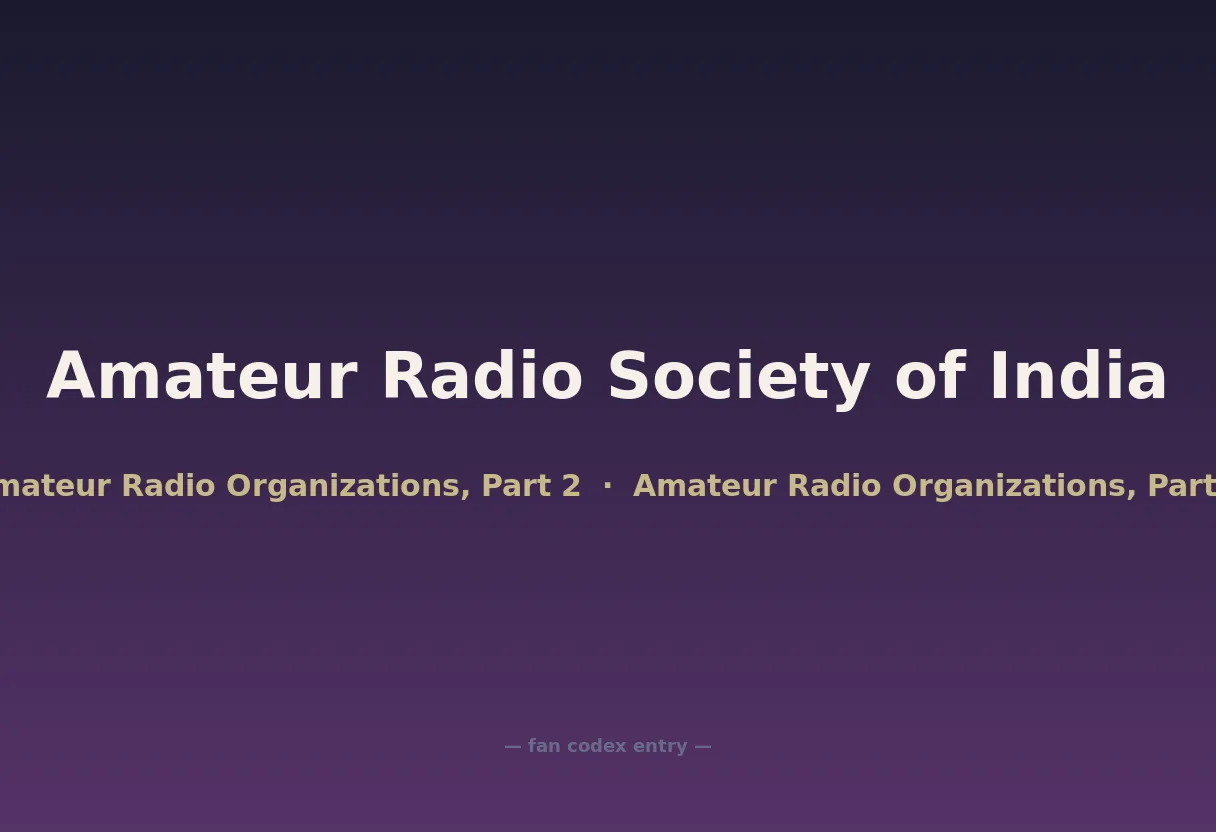 Amateur Radio Society of India