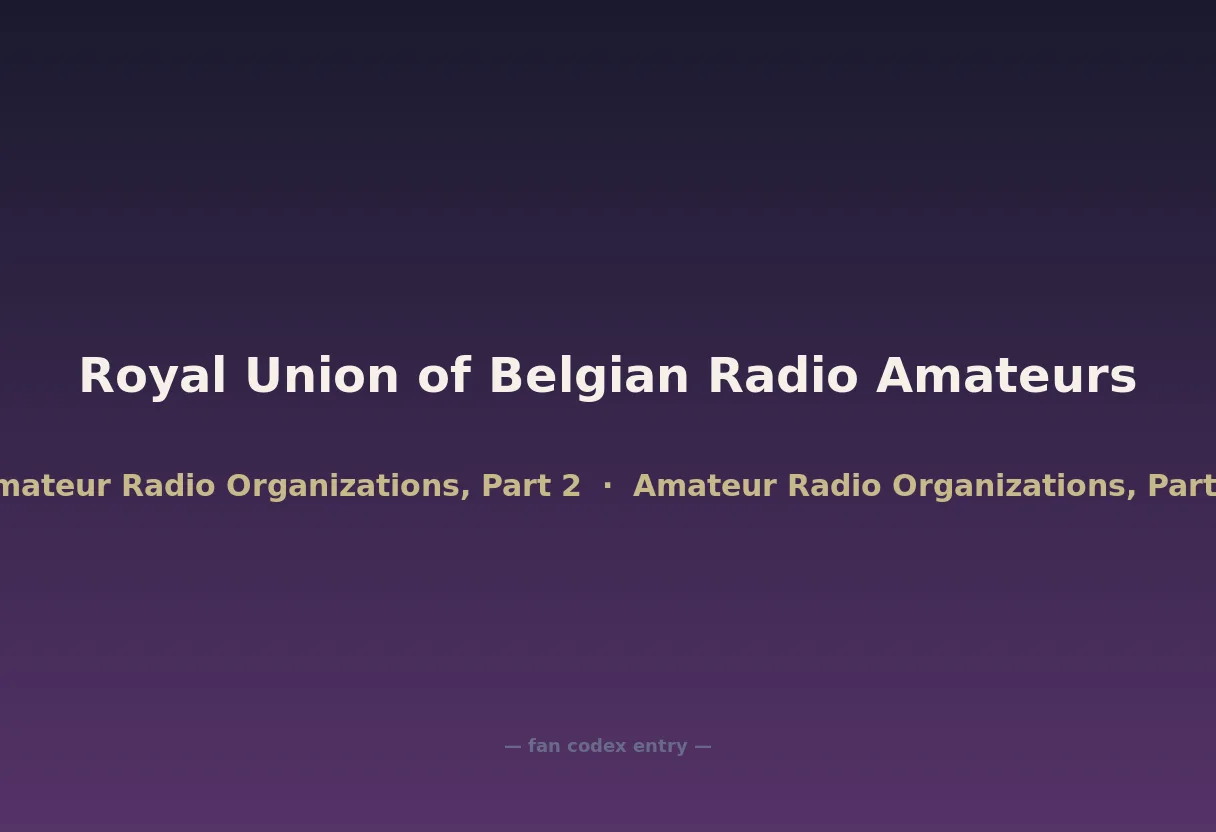 Royal Union of Belgian Radio Amateurs