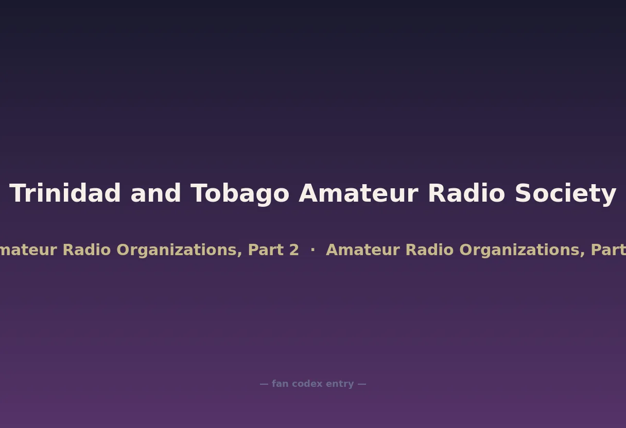 Trinidad and Tobago Amateur Radio Society