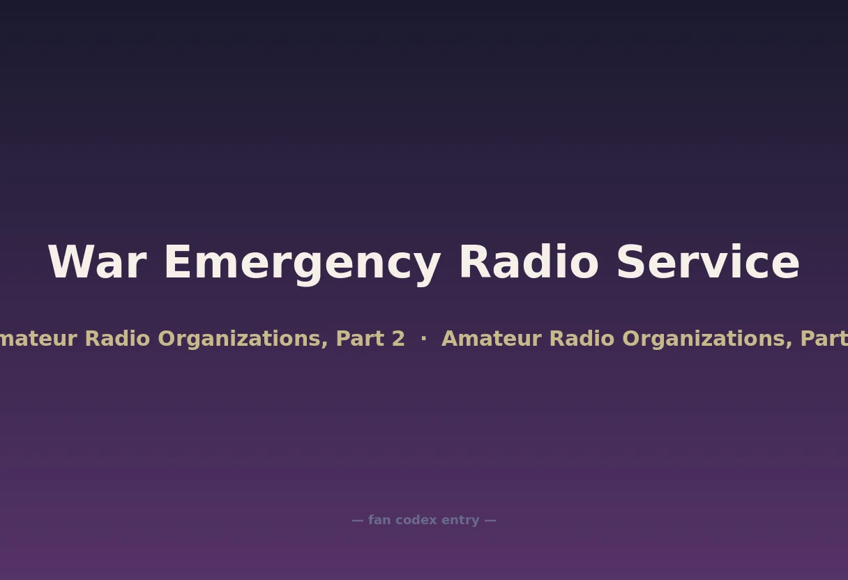 War Emergency Radio Service