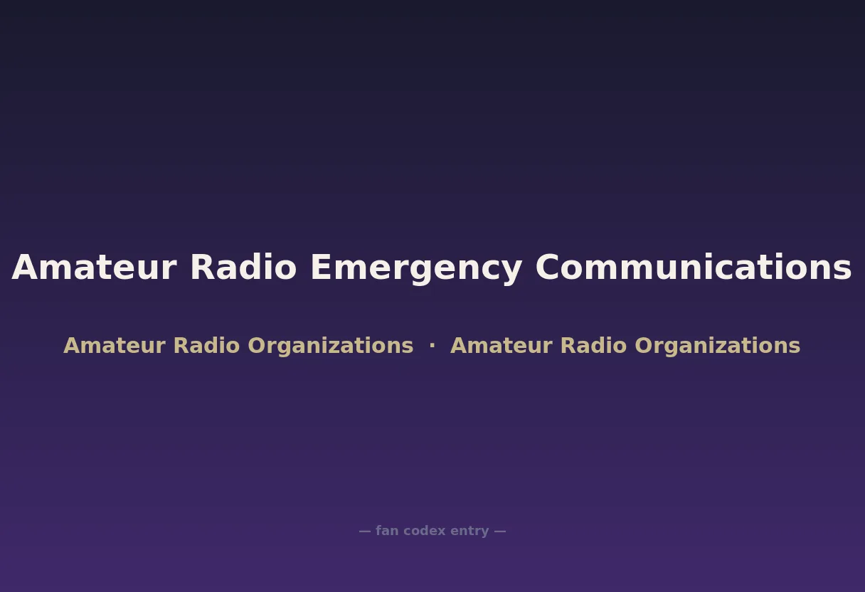 Amateur Radio Emergency Communications