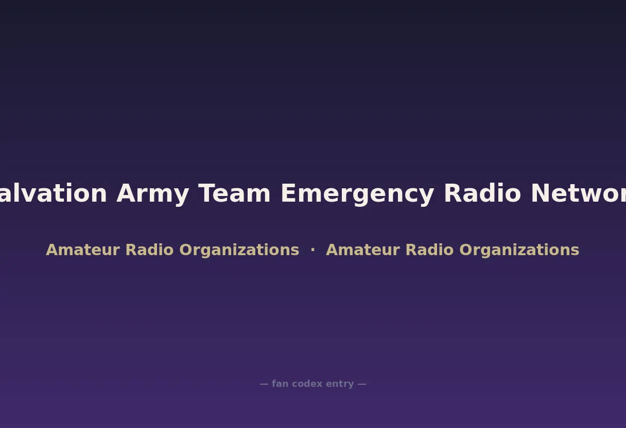 Salvation Army Team Emergency Radio Network