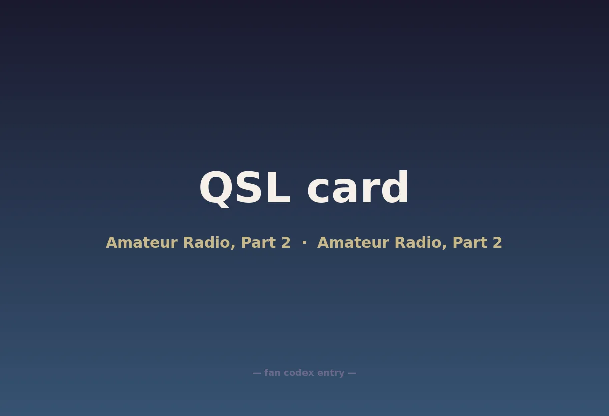 QSL card