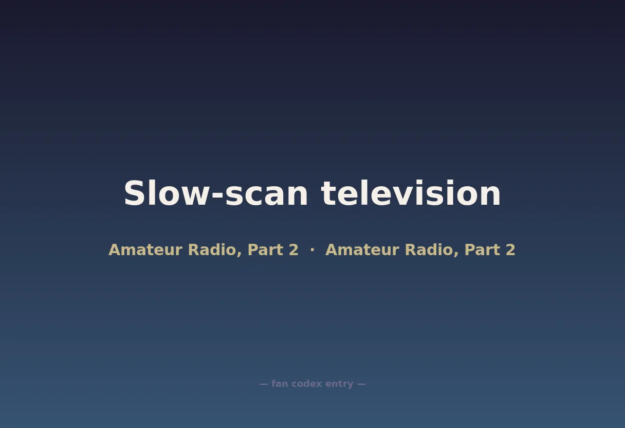 Slow-scan television