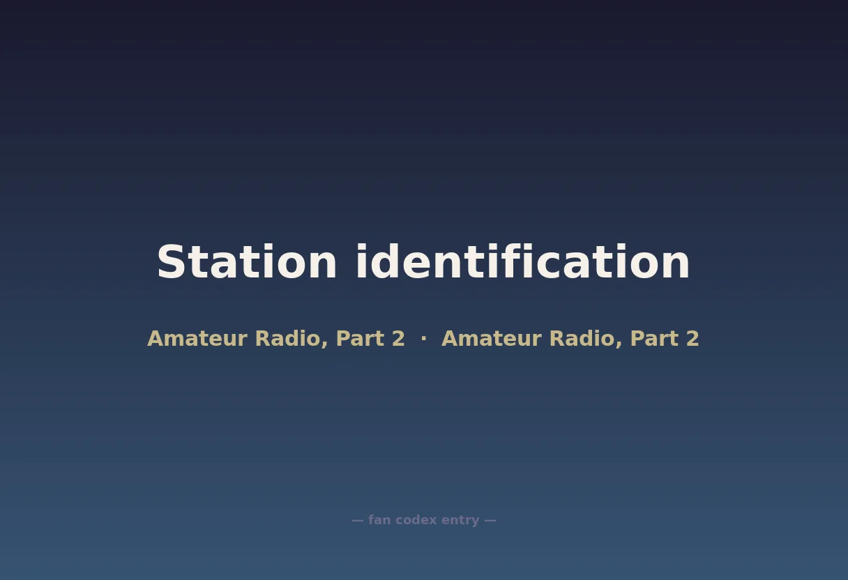 Station identification