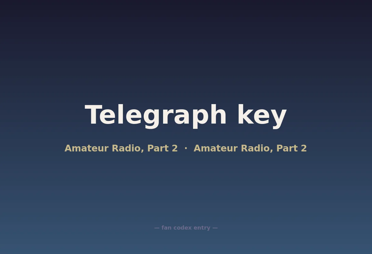 Telegraph key