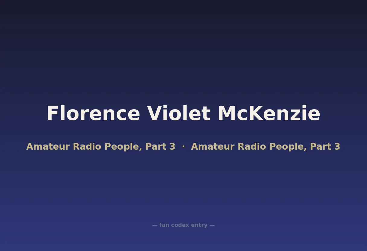Florence Violet McKenzie