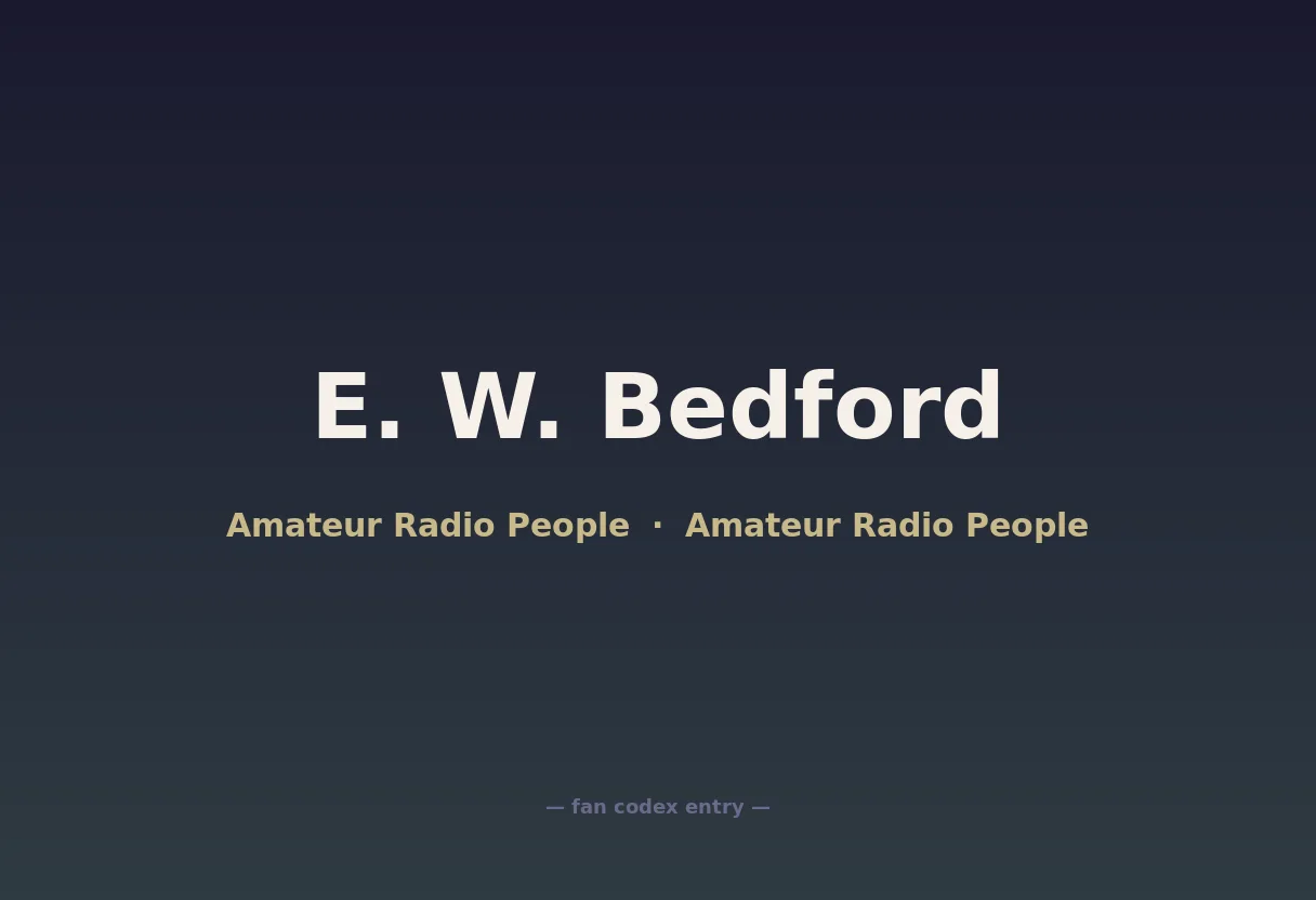 E. W. Bedford