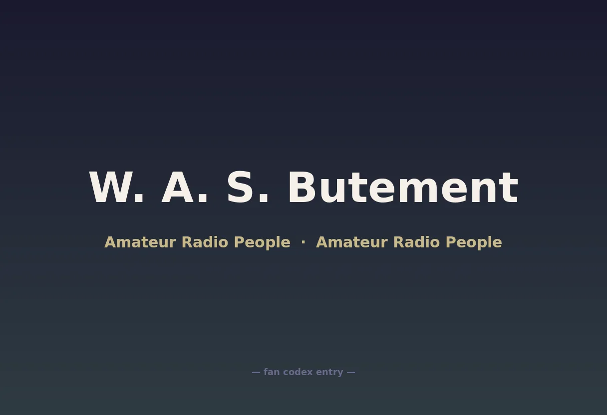 W. A. S. Butement