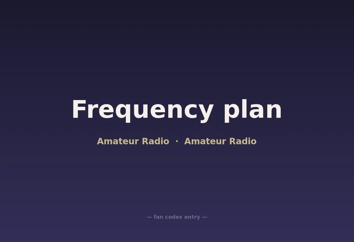 Frequency plan