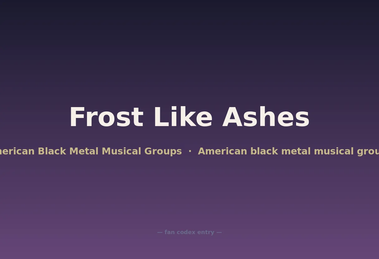Frost Like Ashes