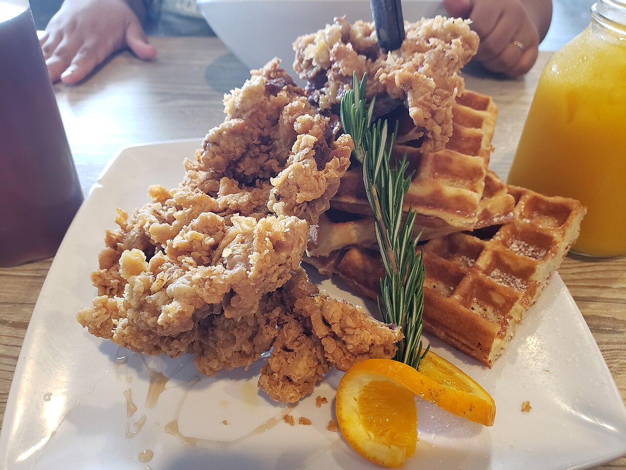 Chicken and waffles