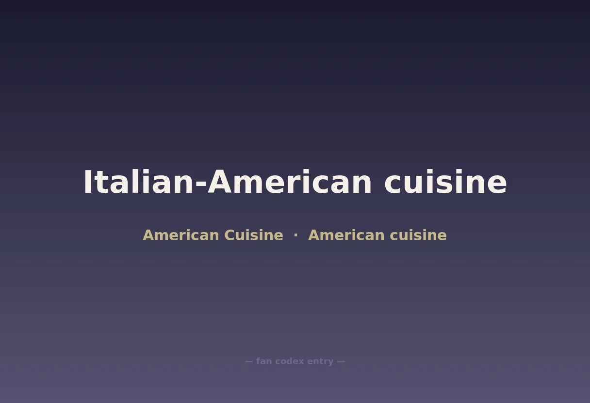 Italian-American cuisine