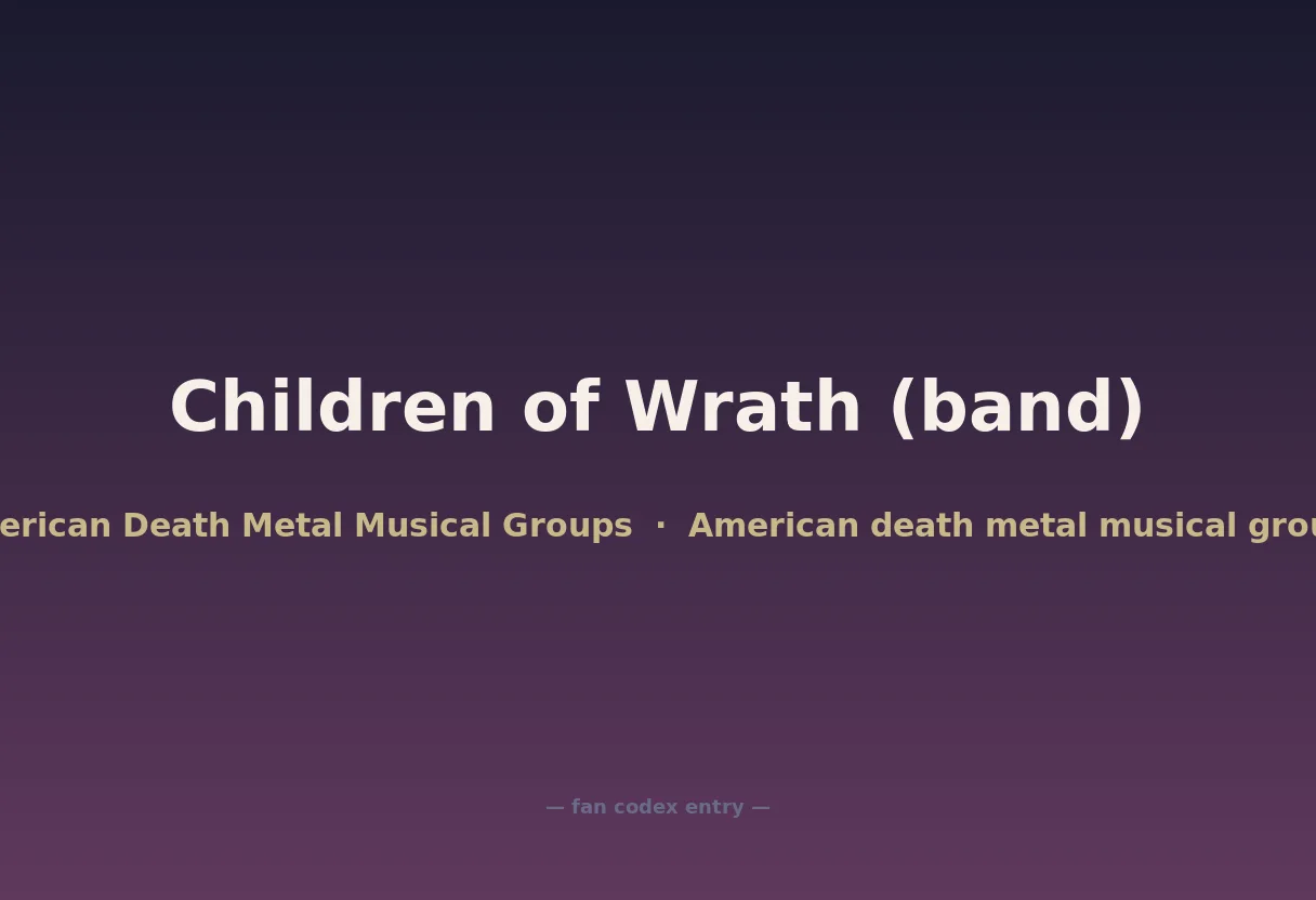 Children of Wrath (band)
