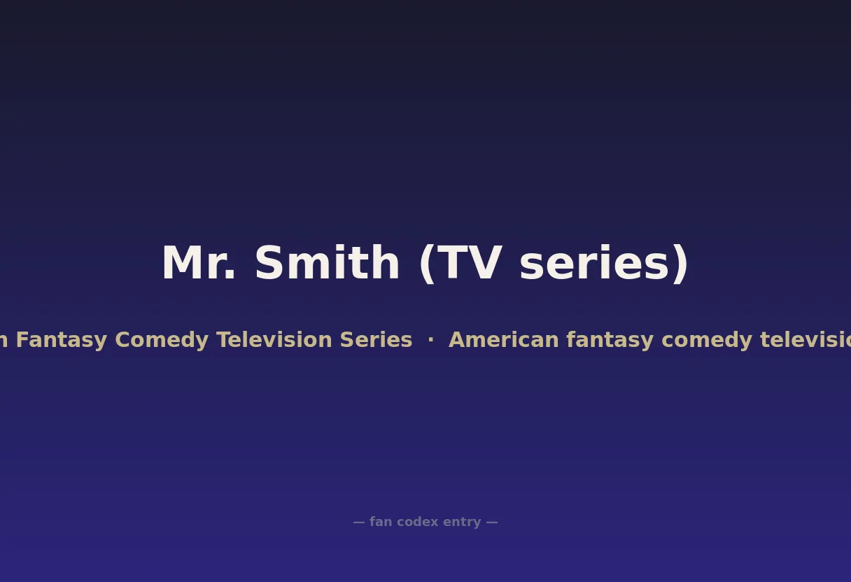 Mr. Smith (TV series)