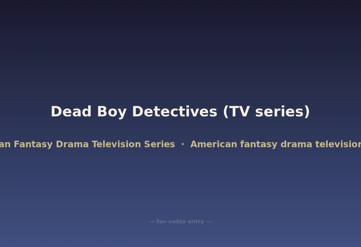 Dead Boy Detectives (TV series)