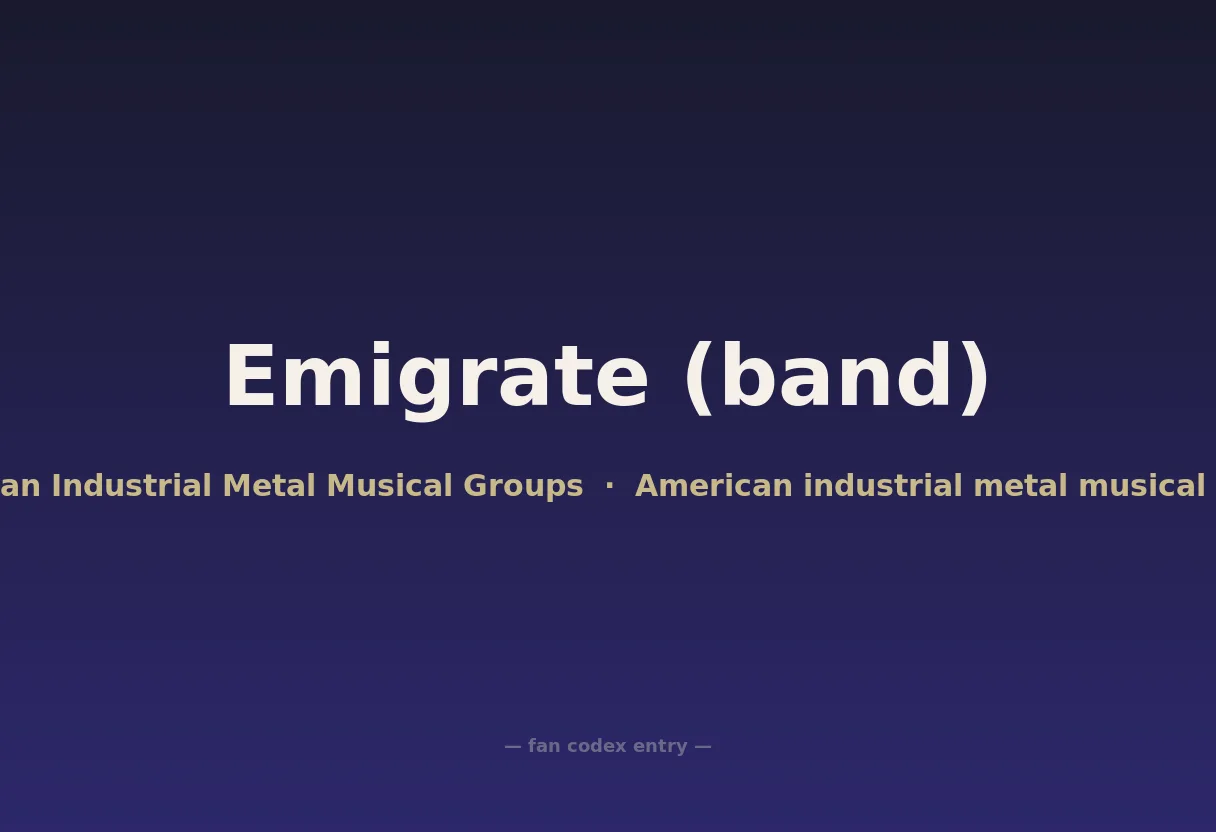 Emigrate (band)