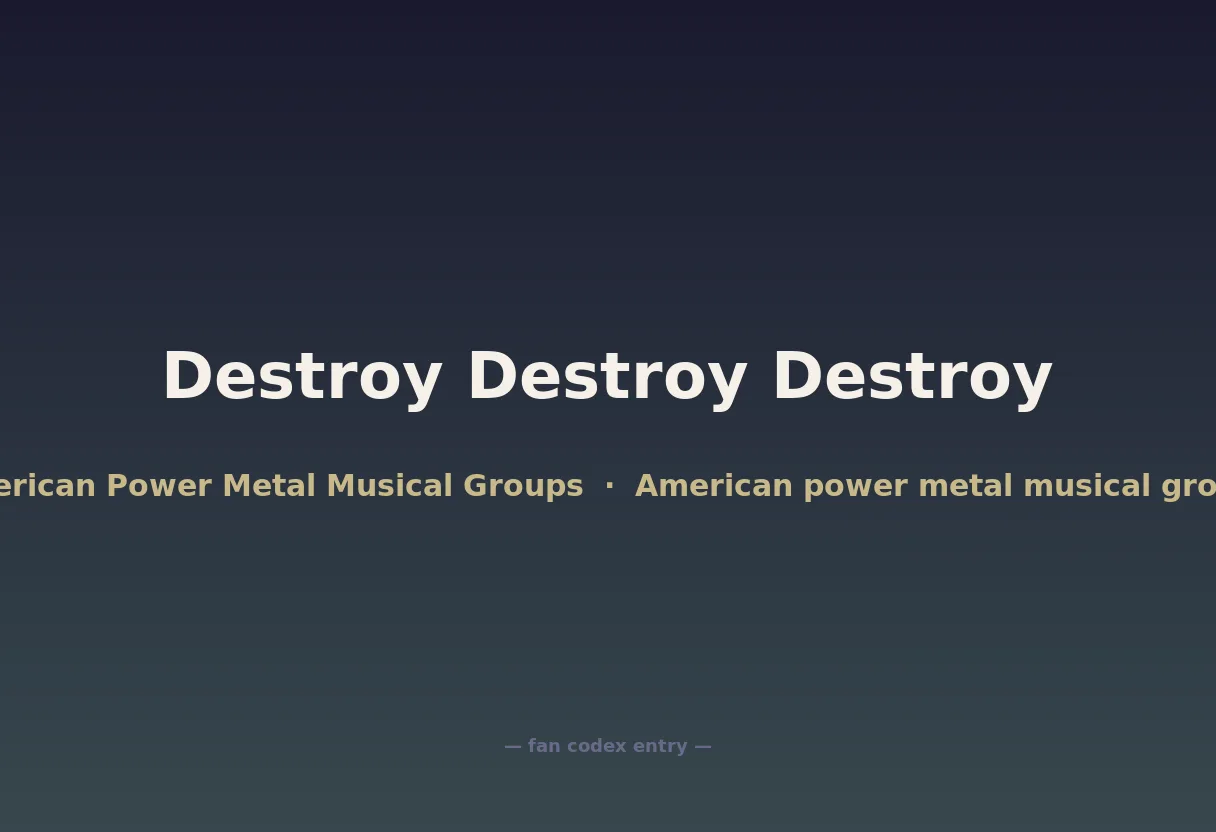 Destroy Destroy Destroy