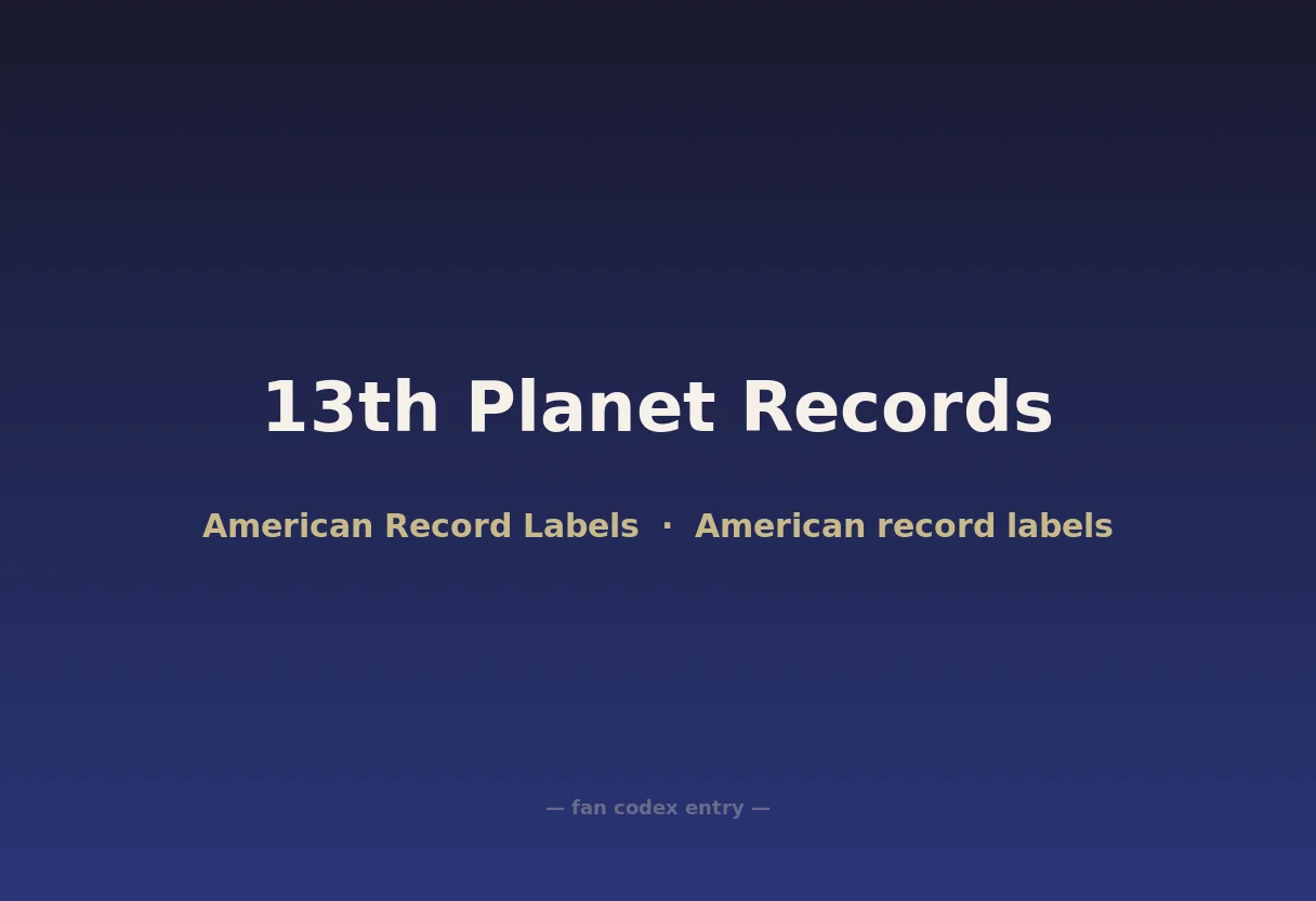 13th Planet Records