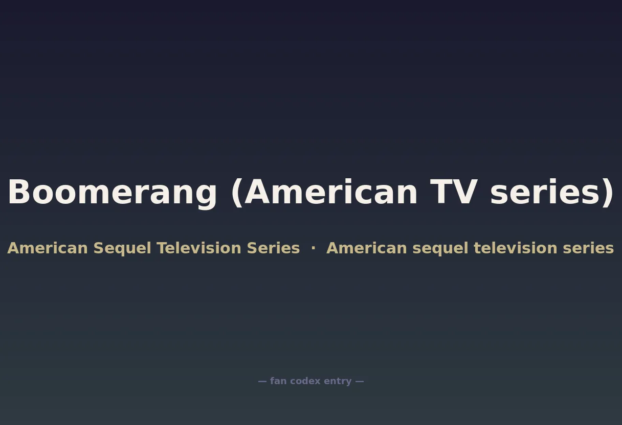 Boomerang (American TV series)