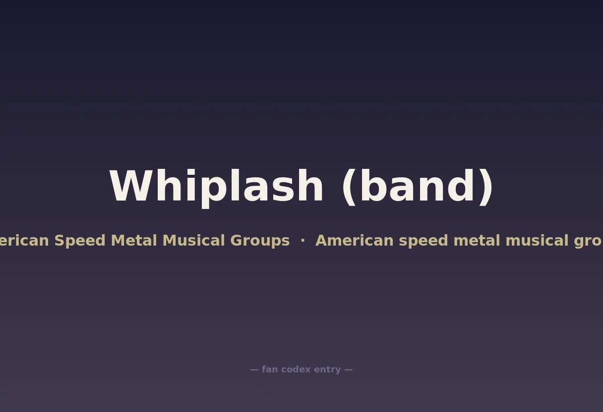 Whiplash (band)