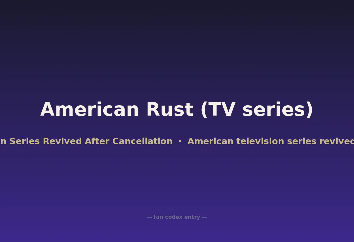 American Rust (TV series)