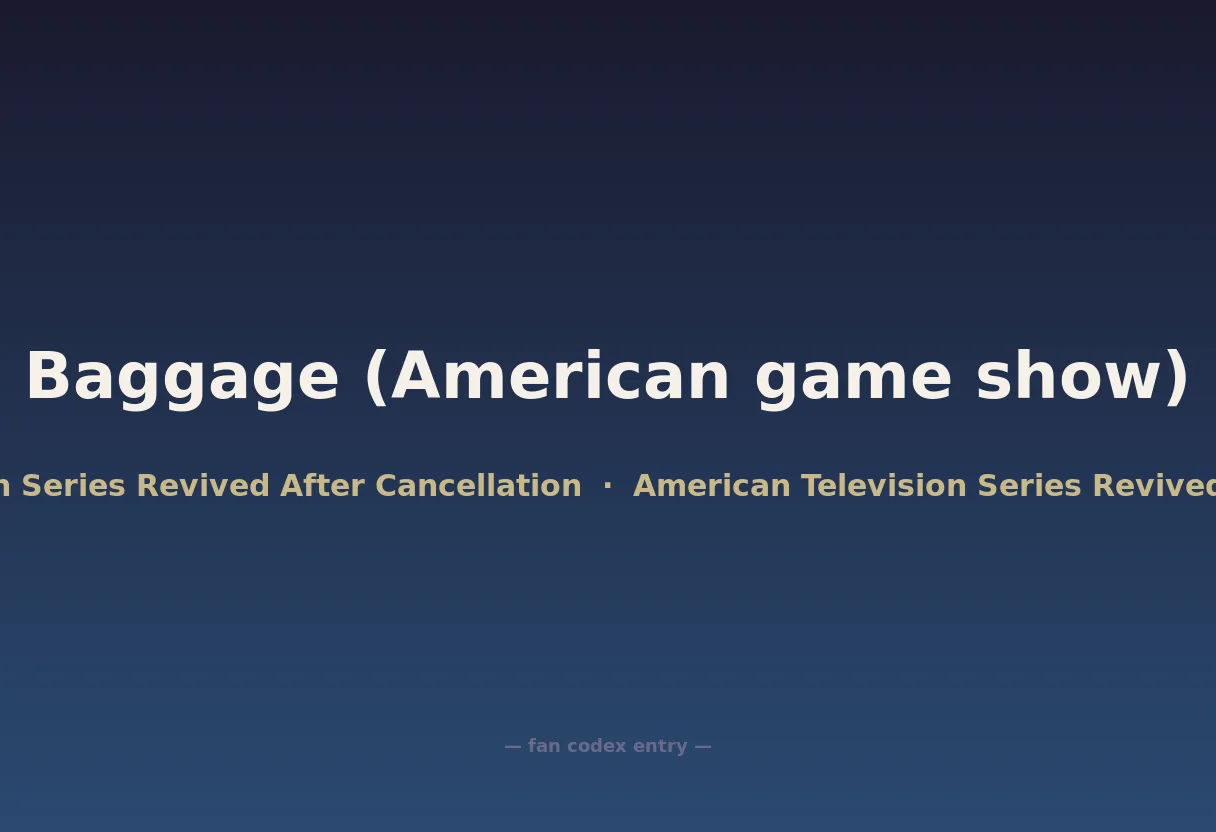 Baggage (American game show)