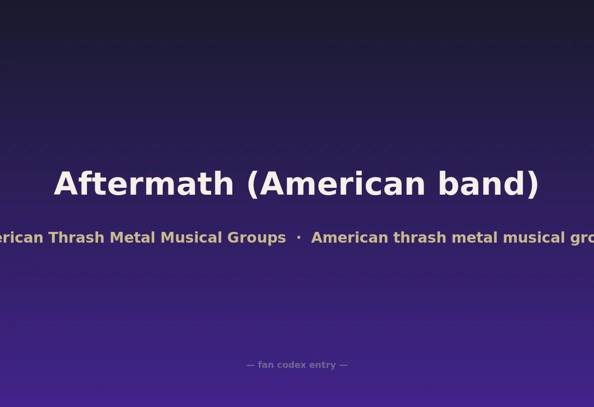 Aftermath (American band)