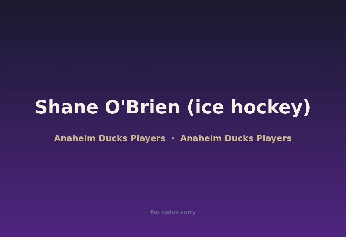 Shane O'Brien (ice hockey)
