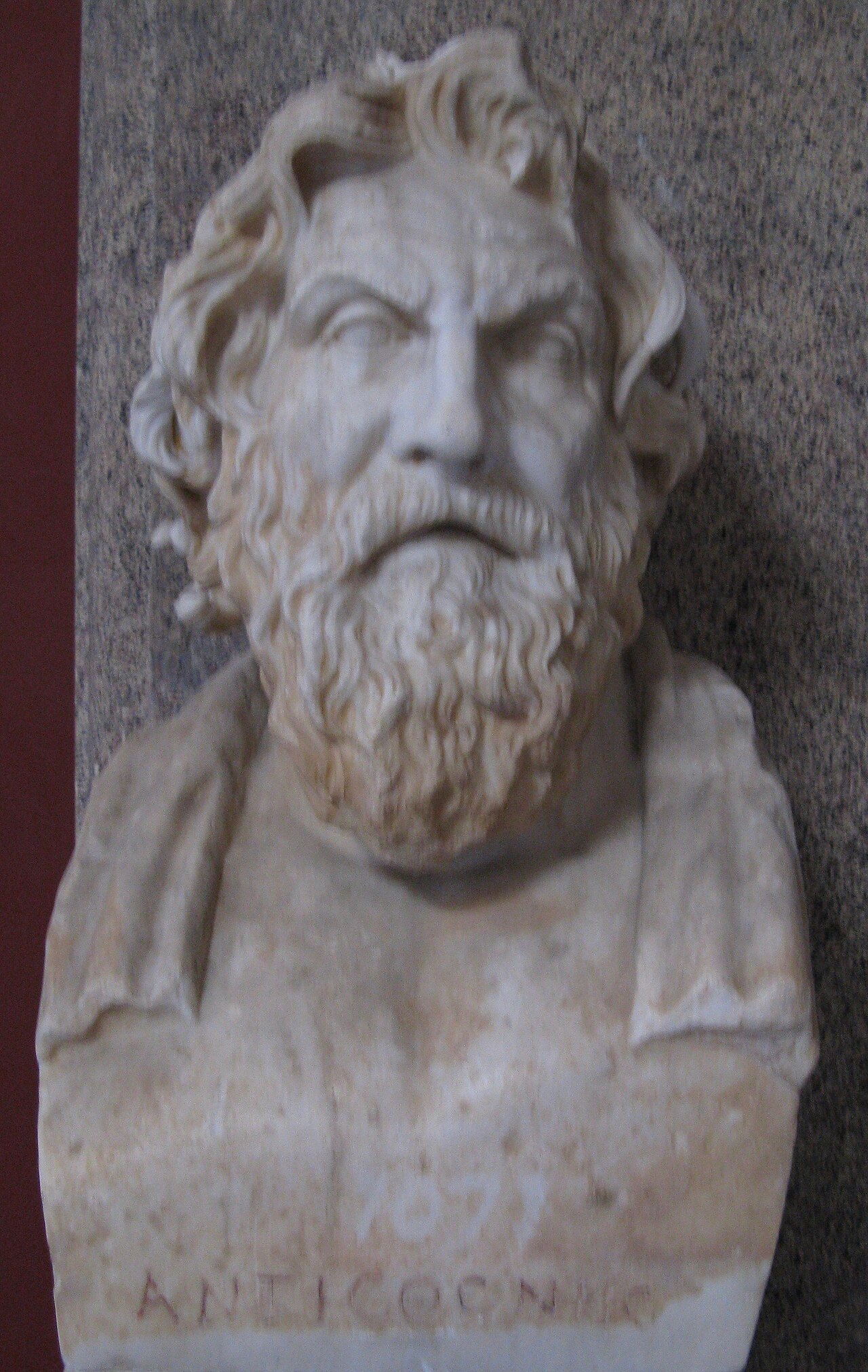 A bust of Antisthenes