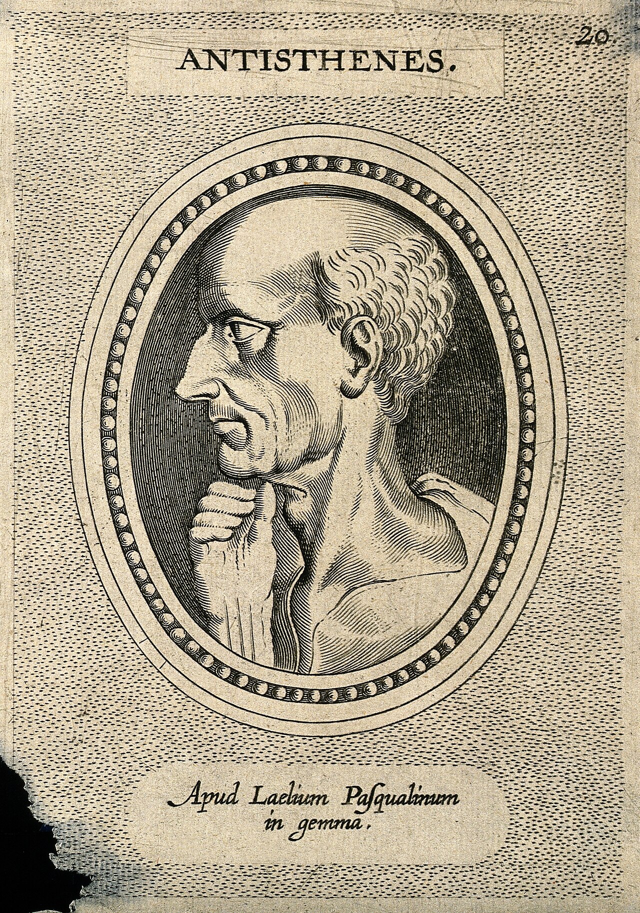 Antisthenes. Line engraving. Wellcome
