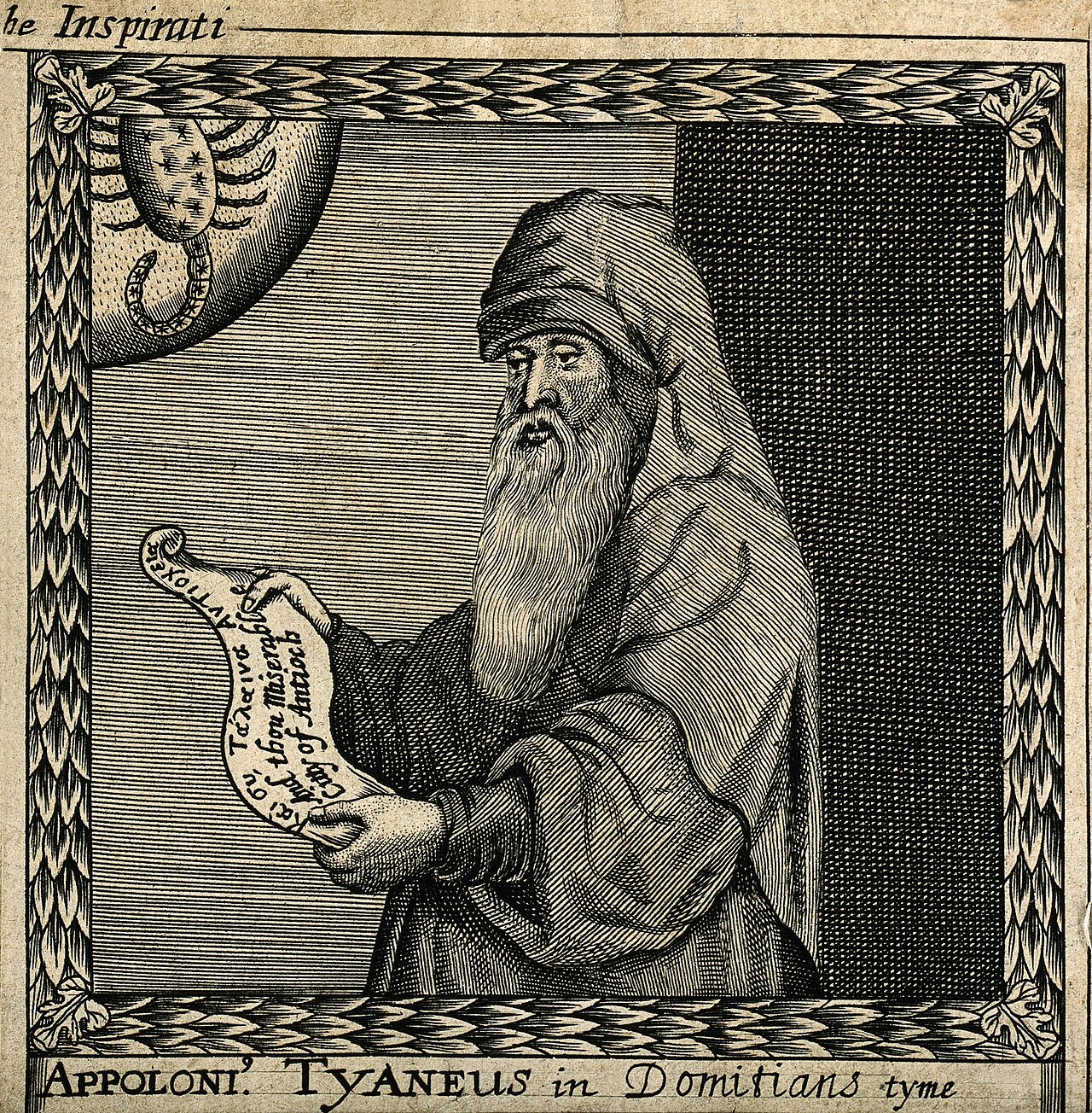 Apollonius of Tyana. Line engraving by F. Cleyn, 1659. Wellcome