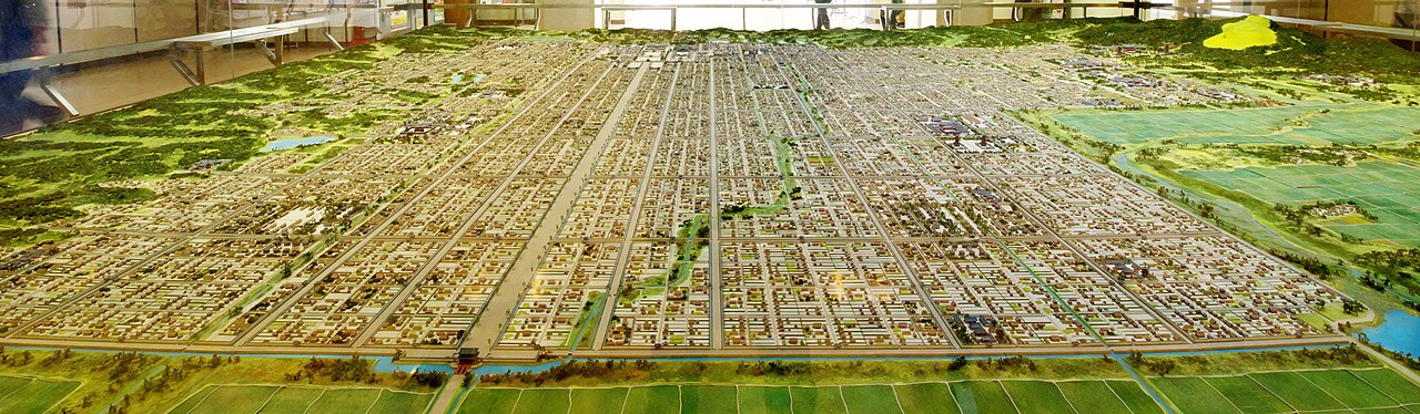 One-thousandth scale model of Heijo Kyo