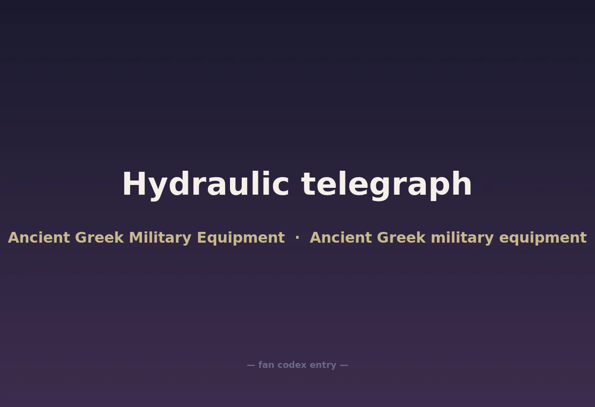 Hydraulic telegraph
