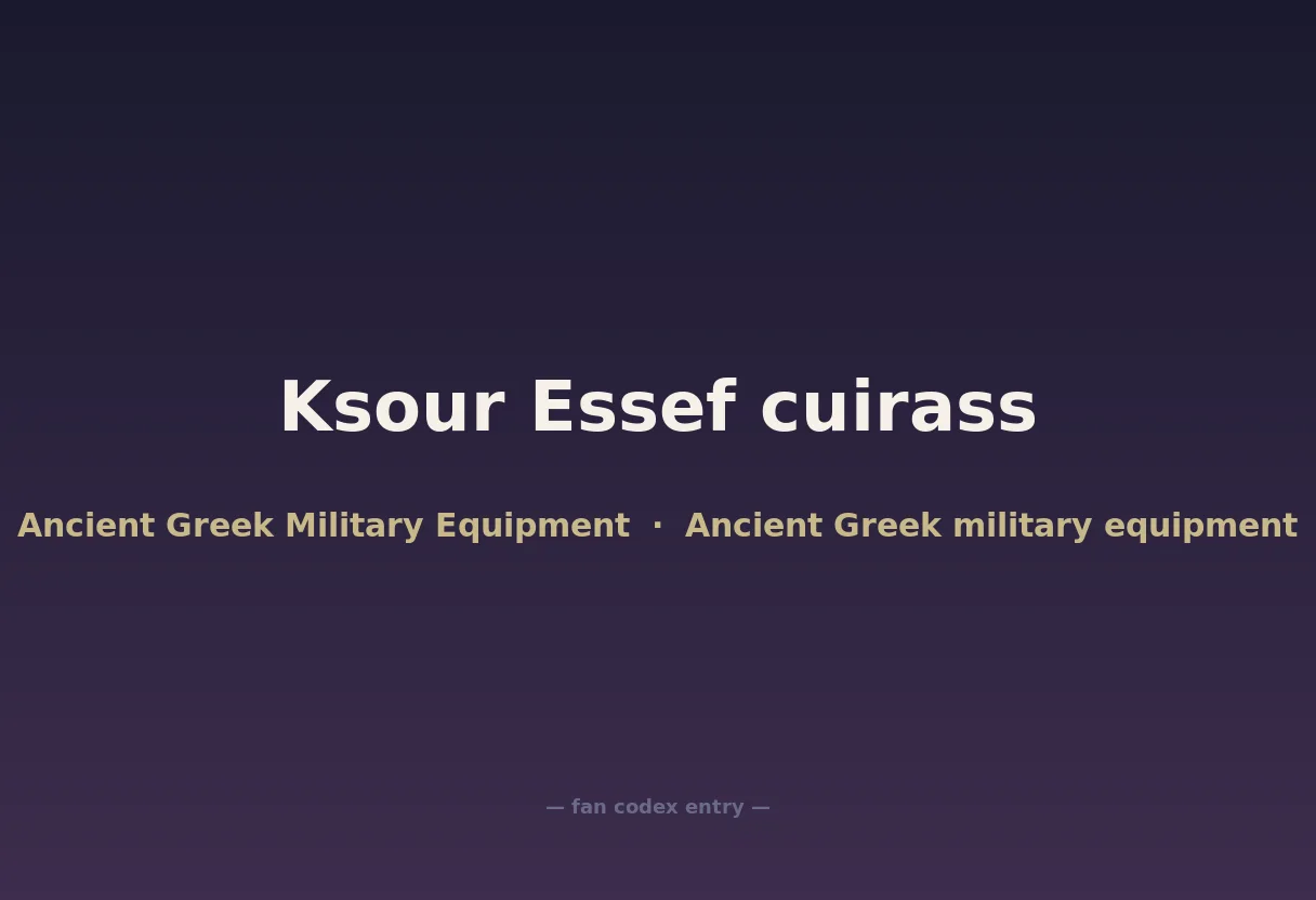 Ksour Essef cuirass