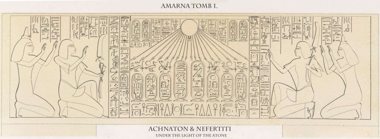 Akhenaten names&goddess Amarna tomb I