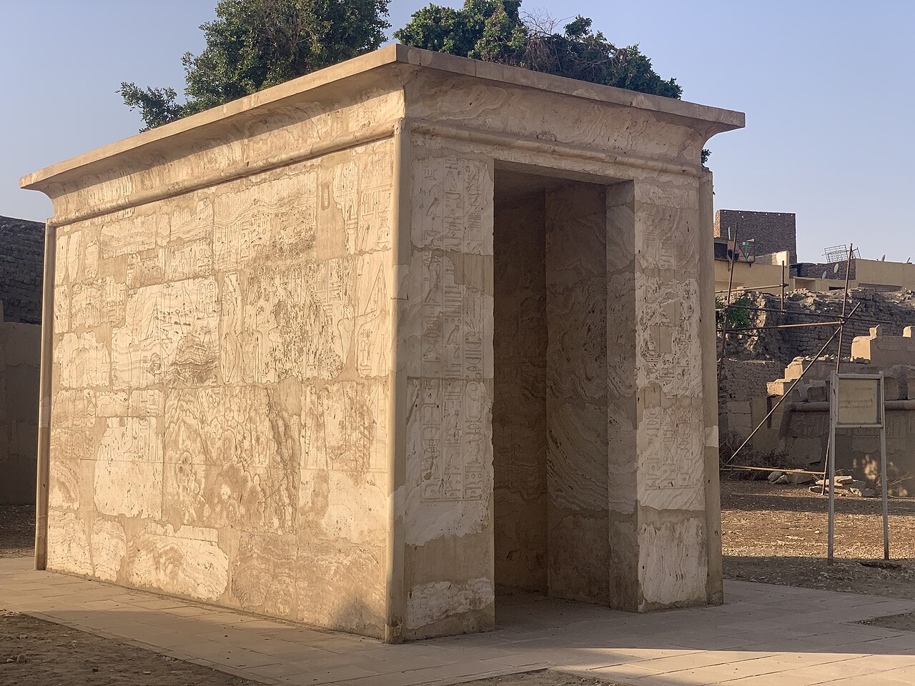 Alabaster Chapel of Amenhotep I in Karnak Open Air Museum