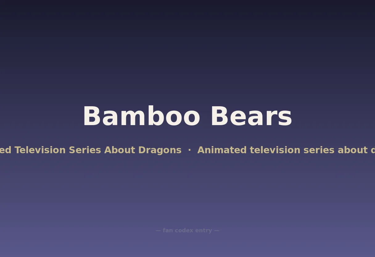 Bamboo Bears