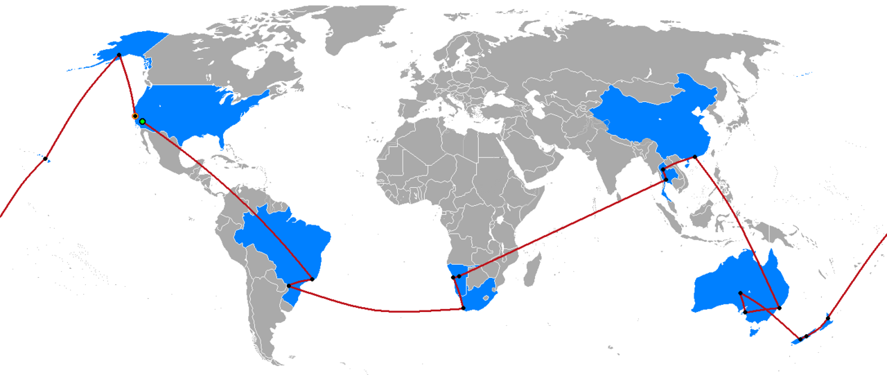 The Amazing Race 2 map