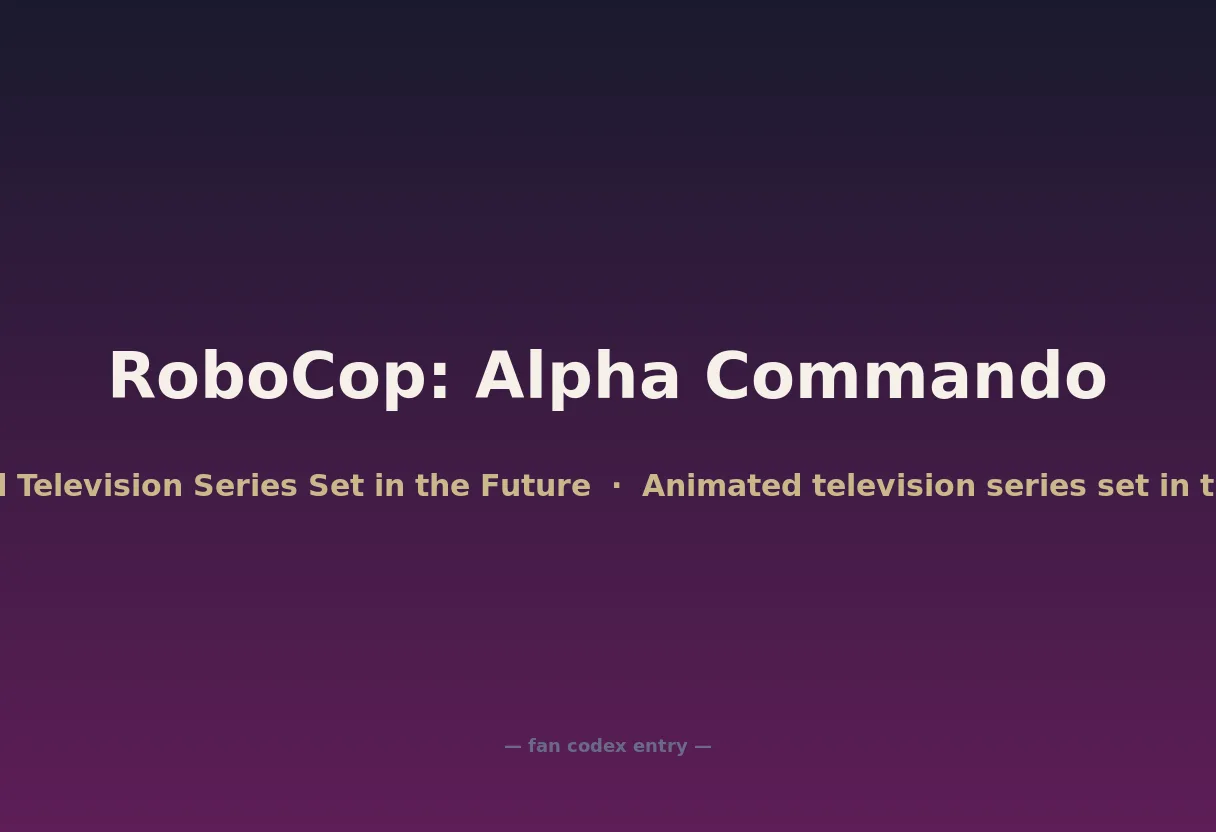 RoboCop: Alpha Commando